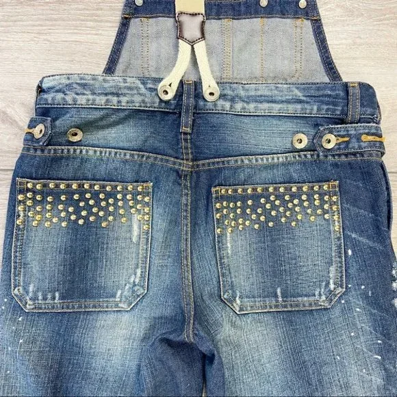 GUESS LIMITED EDITION VEROS STUDDED OVERALLS - Picture 12 of 16